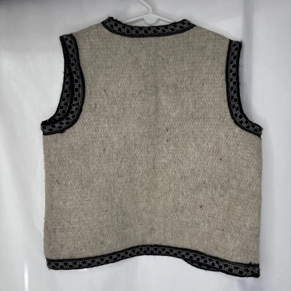 Vtg Disney Tigger Embroidered Boiled Wool Kids Vest Tyrolean Style‎ Cottagecore
